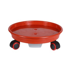 Plateau universel pour pot de fleurs, base ronde en plastique avec tiroir de stockage d'eau, portable pour bureau ou sur pied - Product Image 2
