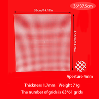 250608 Plaques en Toile Plastique 4mm, Maille Carrée pour Broderie au Point de Croix, Projets DIY, Tricot, Crochet, Sacs à Créer