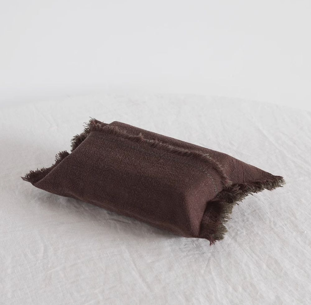 Wabi-sabi Handmade Reversible Linen Tissue Paper Box & Foldable Fabric  Storage