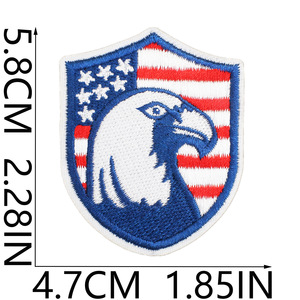 Grosir bordir huruf Patch Hari Kemerdekaan bintang Amerika bendera bordir Patch besi untuk topi pakaian 4th Juli - Product Image 2