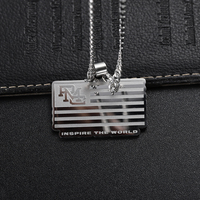 Collier avec pendentif personnalisé en acier inoxydable, gravure de logo, breloque, cadeau, bijoux de mode