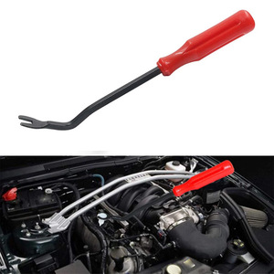 Outil de démontage de clips de panneaux de porte de voiture, tournevis de 6 pouces en métal rouge pour garnitures intérieures, réparation automobile - Product Image 1