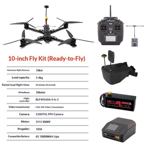 Quadcopter de Carreras FPV de 10 Pulgadas, Combo 6 en 1 FPV-1000-6IN1, Carga Útil de 3 kg, 5.8G 3W VTX ELRS 915, Aeronave RTF - Product Image 5