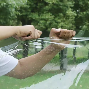 Recinzioni Trasparenti in PVC per Patio, Pannelli Esterni in Plastica Resistente alle Intemperie, <span class=keywords><strong>Tende</strong></span> in Vinile Trasparente - Product Image 6