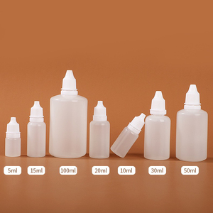 Flacon compte-gouttes vide en PE pour encre et <span class=keywords><strong>pigment</strong></span>, 3ml, 5ml, 10ml, 15ml, 20ml, 30ml, 50ml, 100ml, avec bouchon à vis coloré inviolable - Product Image 2