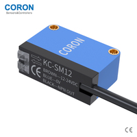 Sensor Óptico de Alta Precisión CORON Serie KC, RGB 3 Colores, Interruptor NPN/PNP, Punto de Luz Pequeño, Tipo de Cable DC12-24V, Distancia 12.53mm