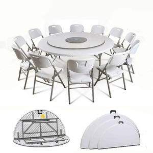 <span class=keywords><strong>Table</strong></span> ronde pliante en plastique professionnelle pour décor <span class=keywords><strong>de</strong></span> Banquet <span class=keywords><strong>de</strong></span> <span class=keywords><strong>mariage</strong></span> intérieur extérieur panneau <span class=keywords><strong>de</strong></span> maison moderne élégant en fer métallique - Product Image 6
