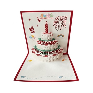 Cartes de remerciement ZY Packaging, enveloppes, boîtes pliées personnalisées, impression couleur CMJN, cartes en carton 3D populaires pour anniversaire - Product Image 6