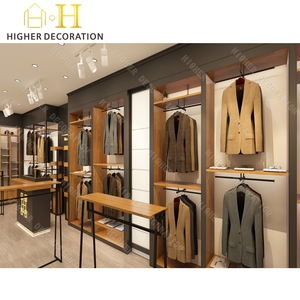 Présentoir de vêtements en bois personnalisé, présentoir de vêtements, support métallique pour magasin de vêtements - Product Image 4