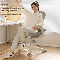 Chaise d'étude ergonomique Yazhi moderne et minimaliste en panneau de bois pour adolescents, idéale pour les élèves du collège et du lycée
