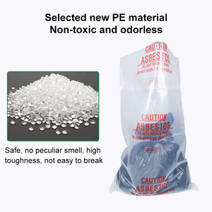 Nhiệm vụ nặng nề amiăng Loại bỏ túi nhà máy tùy chỉnh nguy hiểm Nhựa thùng rác Túi amiăng xử lý túi - Product Image 4
