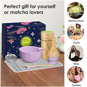 Juego de Té Matcha de Cerámica de Estilo Japonés de 7 Piezas de Alta Calidad, Tazón Tradicional Grabado, Cepillo para Té, Batidor de Polipropileno para Café y Té - Product Image 4