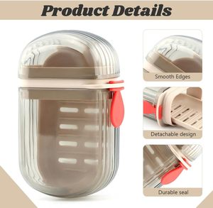 กล่องเก็บของ กล่องสบู่ ท่อระบายน้ำ ฝาปิด พลาสติก ห้องน้ำ แบบพกพา - Product Image 5