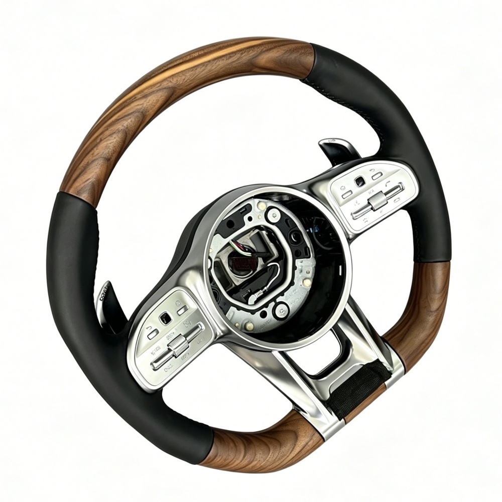 Customized Complete Wooden Lenkrad Steering Wheel (Mercedes-Benz Fitment), photo 4