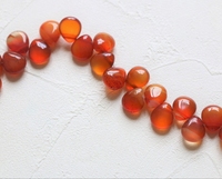 Collier en cornaline unisexe en cristal naturel avec chaîne à maillons en acier inoxydable bijoux pour cadeau en gros