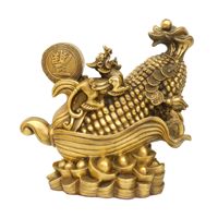 Sculpture décorative en cuivre, symbole renard, grand maïs de la récolte, pour la maison, attirant la prospérité, cadeau d'anniversaire, style chinois