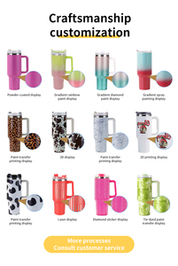 Bán buôn đa màu sắc tùy chỉnh in thăng hoa trống 40oz Tumbler với xử lý và rơm - Product Image 6