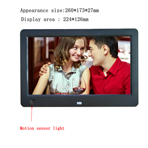 Siêu Mỏng 10 inch Wall Mount LCD hiển thị khung ảnh kỹ thuật số với video vòng lặp phát lại đồng hồ MP3 USB - Product Image 2