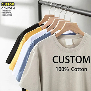 T-shirts pour hommes en coton 100% épais, vierges, surdimensionnés, personnalisables avec impression numérique et étiquette privée, vente en gros directe usine - Product Image 1