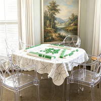 Housse de table de mahjong personnalisée, tissu imprimé sur mesure, bord festonné, pour cadeau et usage familial ou en club