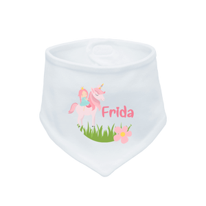 Bavaglino personalizzato con nome Unicorno (Ragazza) - Product Image 1
