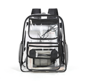 Khuyến mại bán buôn biểu tượng tùy chỉnh PVC rõ ràng schoolbackpack trong suốt bookbag thanh thiếu niên cô gái schoolbag cho sinh viên trường làm việc - Product Image 1