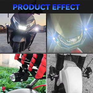 Feux auxiliaires LED pour moto, lumière blanche, lumière jaune, lampe de route avant, conduite de nuit - Product Image 4