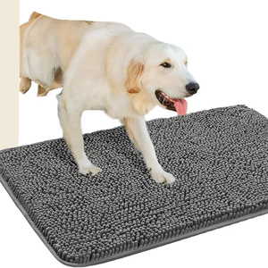 Alfombrilla de barro para puerta de perro y gato de microfibra de alta calidad, alfombrillas de cama de chenilla antideslizantes con fondo de goma, suave y cómodo - Product Image 1