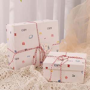 Caja de Regalo Cosmética Ecológica para Navidad con Papel Kraft, Forma Cuadrada, Cinta y Etiqueta de Regalo - Product Image 3