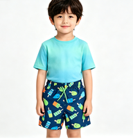Short de bain unisexe pour tout-petits, séchage rapide, extensible dans quatre directions, imperméable, respirant, anti-transpiration, imprimé, en polyester, pour la plage
