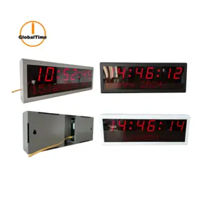 2.3" x 6 Digit NTP PoE Clock with Calendar/Message Display, Automatic DST Reset