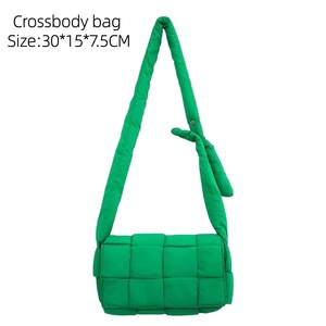 New Fashion Vintage Inspired Waterproof Nylon Crossbody Handbag with Single Strap Zip Closure and Pillow Design for Ladies