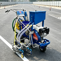 Machine de marquage routier à froid manuelle avec 6 barres de pression pour une qualité de traçage constante