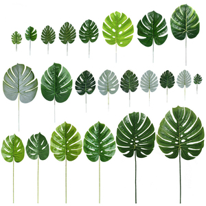 Decoración de Boda L06218, Hoja Artificial de <span class=keywords><strong>Chrysalidocarpus</strong></span> <span class=keywords><strong>Lutescens</strong></span> de Tacto Real, Hoja de Tortuga Artificial, Hojas de Palma Dorada - Product Image 1