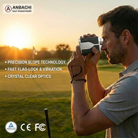 Télémètre laser de golf avec mode de scan Pin Lock, portée de 1200 m, grossissement 7x, batterie rechargeable intégrée, vue claire sur la cible