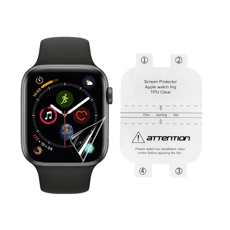 AFS facile installare Smart Watch pellicola di protezione dello schermo in idrogel TPU per Apple Watch grave 1 2 3 4 5 6 7 8 49 45 44 42 41 40 38mm