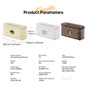 Креативный аромадиффузор CustomPic 200 мл с эффектом пламени, увлажнитель с белым шумом, праздничный подарок с цветной подсветкой/Bluetooth-колонкой - Product Image 6