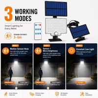 Lampe solaire à détecteur de mouvement pour jardin, extérieure, étanche, applique murale de jardin avec lampe de sécurité pour garage et cour