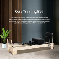 Ensemble d'équipement de Pilates Reformer professionnel en bois réglable, avec Correcteur, Chaise, Tapis et Planche