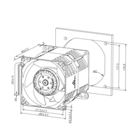 High Pressure 12V DC Server Fan 17000rpm 80x80x86mm Pwm Cooling for Network Attached Storage Nas and High Density San System