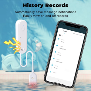 图雅WiFi智能漏水传感器溢水水位检测器安全声音报警系统洪水泄漏传感器远程监视器 - Product Image 2