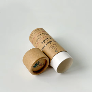 <b>Recyclable</b> Brown Kraft Cylinder Tubes for Deodorant Packaging Food-grade Perfume Cardboard <b>Container</b> Push up Cosmetic Paper Tube - Product Image 6