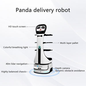 Robot de Entrega Comercial, Robot Servidor de Alimentos <span class=keywords><strong>Profesional</strong></span> con Bandejas para Banquetes de Boda, Cafeterías y Edificios de Oficinas - Product Image 5