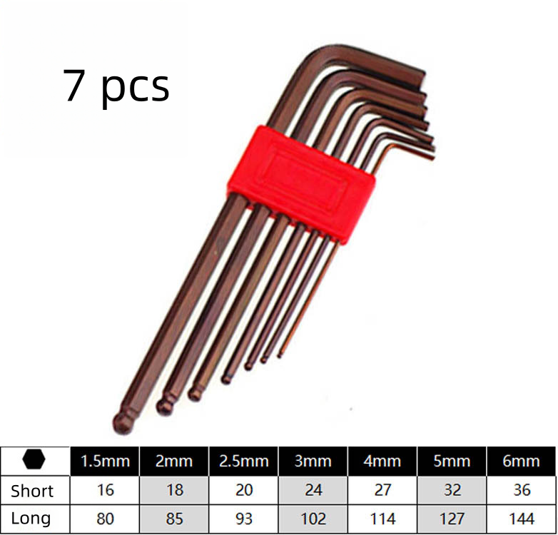 7 pcs Red