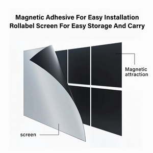 Pantalla <span class=keywords><strong>de</strong></span> <span class=keywords><strong>Proyector</strong></span> Fresnel ALR Magnética Enrollable <span class=keywords><strong>de</strong></span> <span class=keywords><strong>100</strong></span> <span class=keywords><strong>Pulgadas</strong></span> Fscreen Serie Iris Alta Ganancia 1.8 para Cine en Casa <span class=keywords><strong>Proyector</strong></span> <span class=keywords><strong>de</strong></span> Tiro Largo - Product Image 2