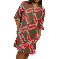 Vente en gros sur mesure Robe chemise hawaïenne d'été pour la plage Robes pour femmes grande taille 100% Robe chemise en rayonne pour femmes
