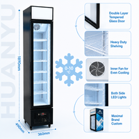 Congélateur vertical compact pour snacks et glaces, idéal pour les mini-marchés