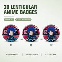 Personalizado 3D Lenticular Pin insignias Anime Metal llavero/bolso encanto al por mayor para la colección de mercancías OEM personalizado