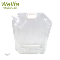 Pochettes souples transparentes avec bec verseur pour eau potable et liquides, pliables, 1L, 3L, 5L, 3.3L
