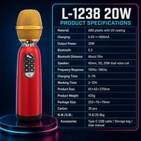 Microphone sans fil portable professionnel pour enregistrement, karaoké et système de sonorisation de studio avec Bluetooth